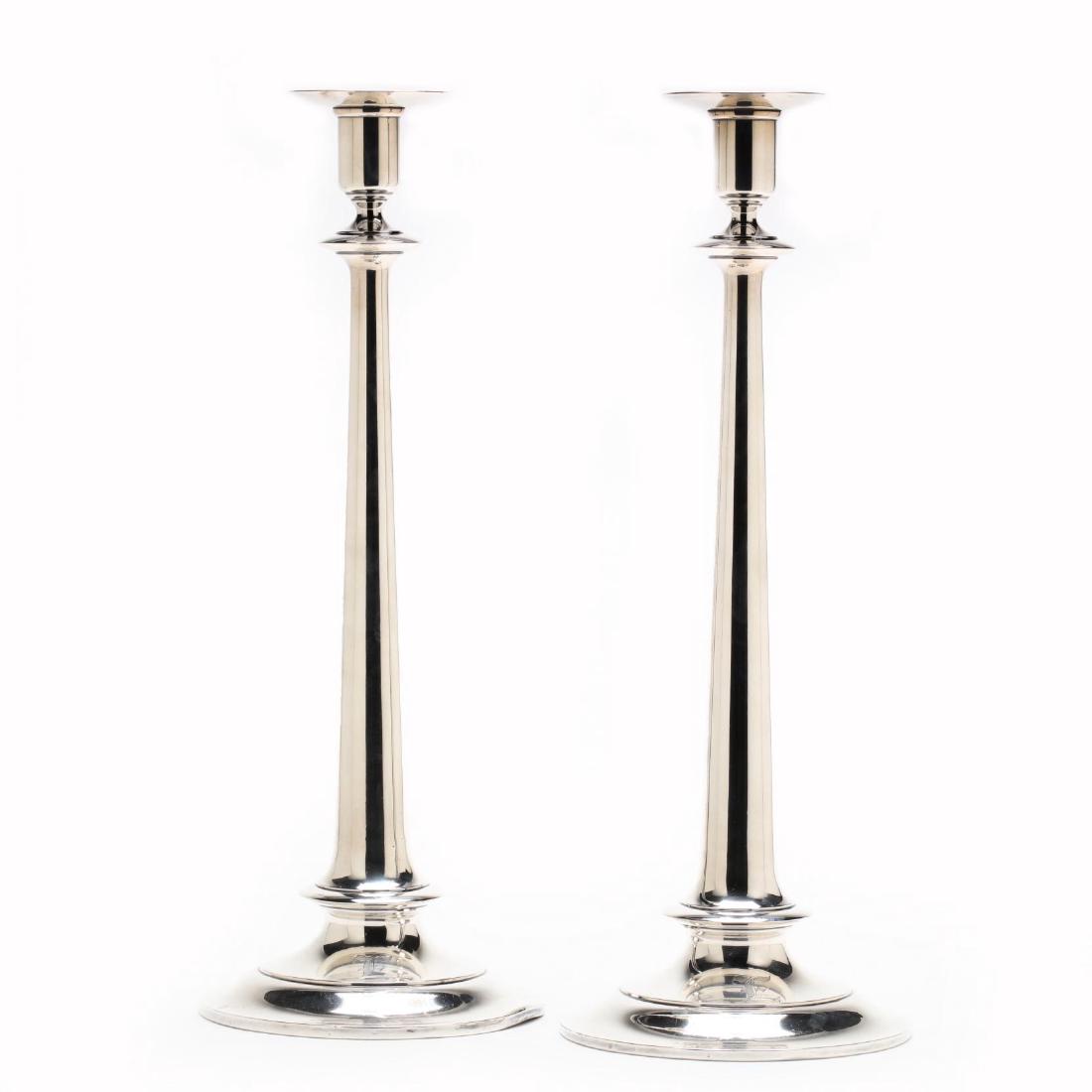 A Large Pair of Gorham Sterling Silver Candlesticks (1 of 6)