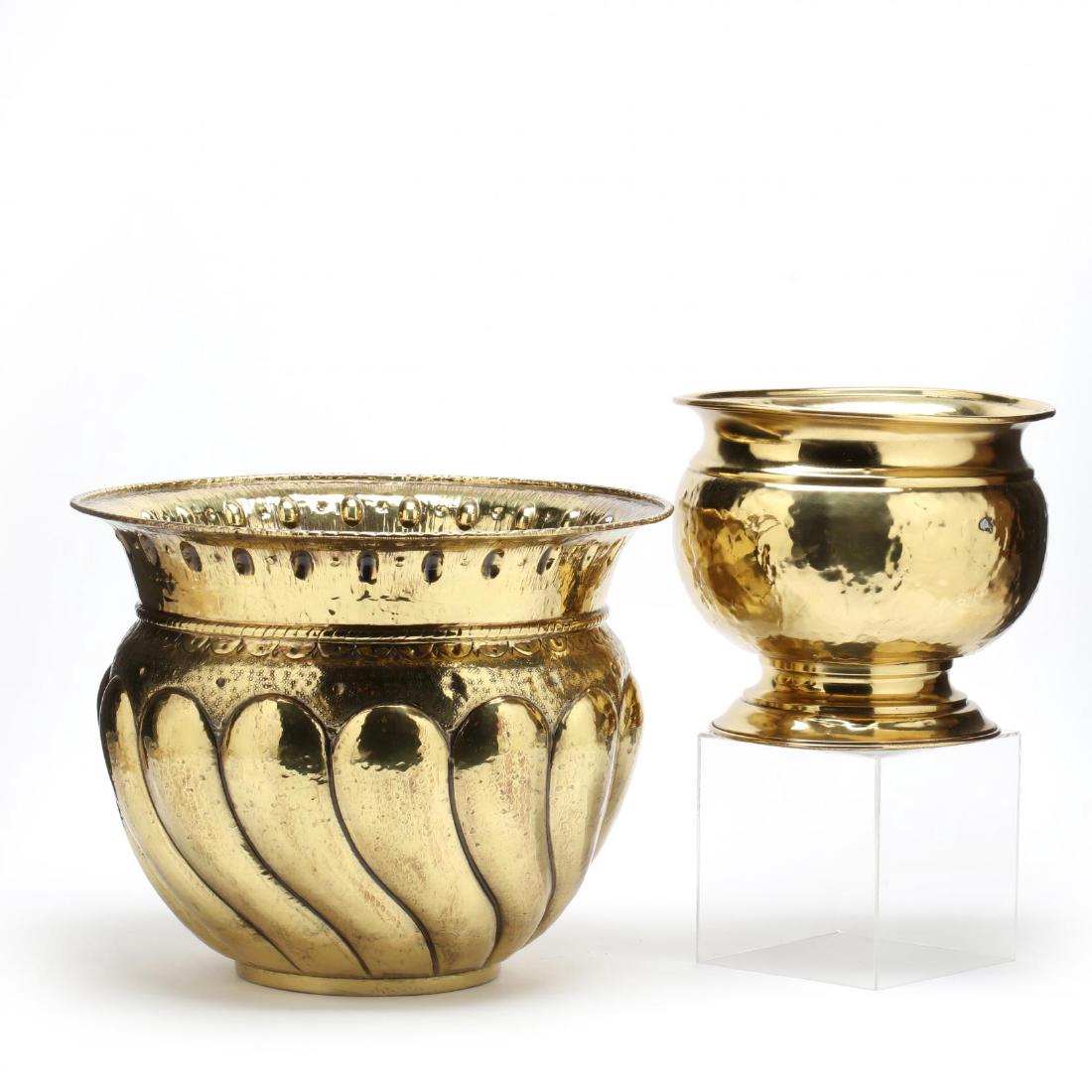 Two Vintage Brass Jardinieres (1 of 4)