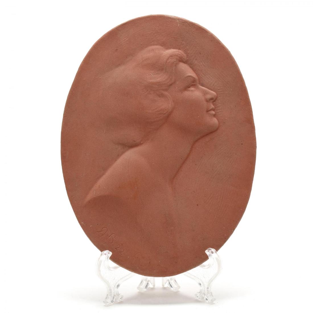 California Faience, Art Tile Profile of a Beauty (1 of 3)