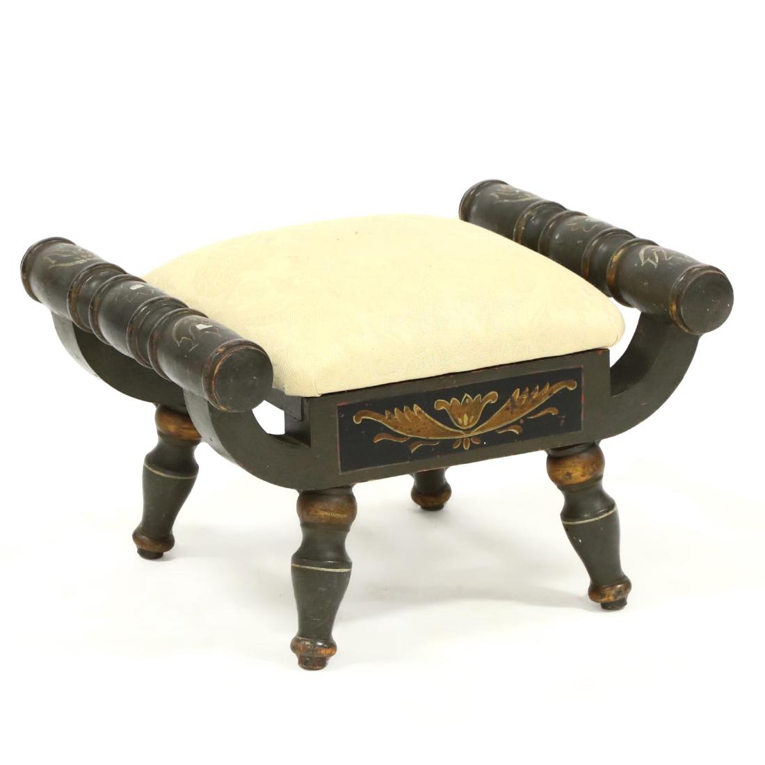 Folky Painted Footstool (1 of 2)