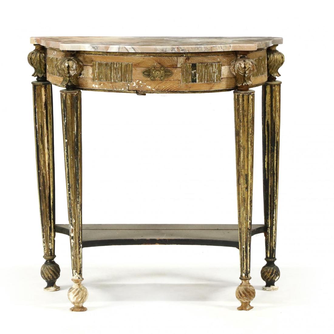 Antique Italianate Marble Top Console Table (1 of 4)