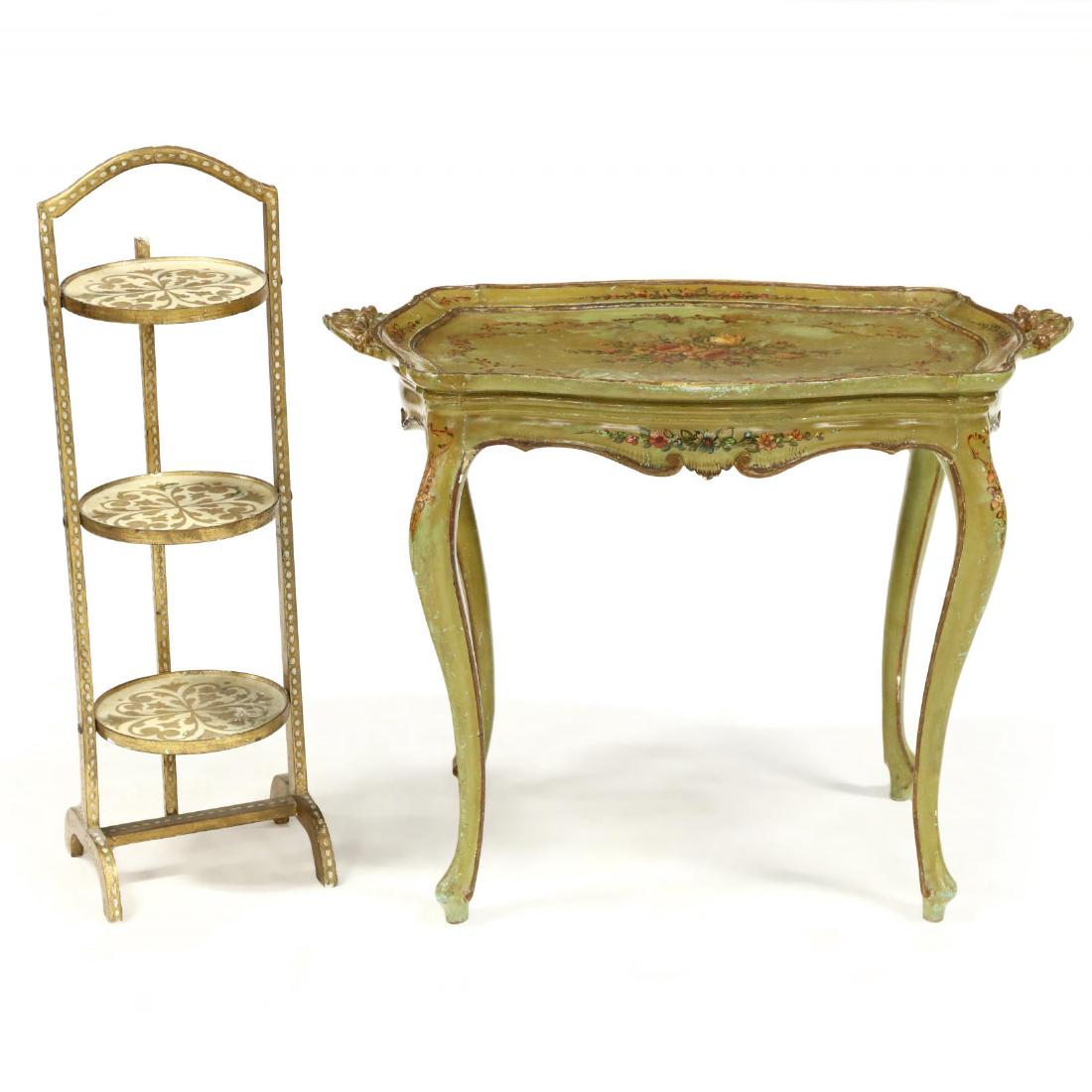 Two Florentine Carved and Painted Tables (1 of 3)