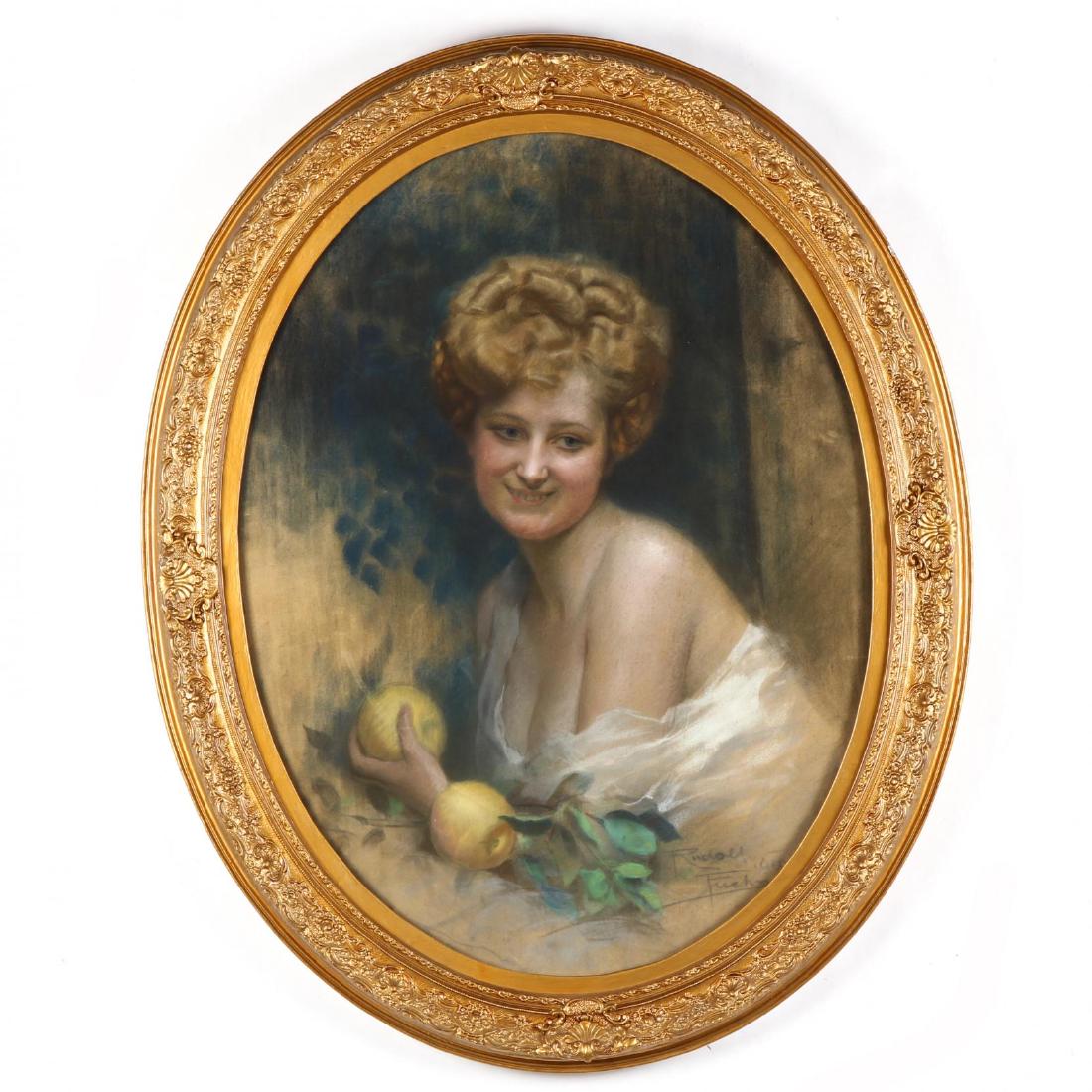 Rudolf Fuchs (Austrian, 1868-1918), Young Woman with (1 of 3)