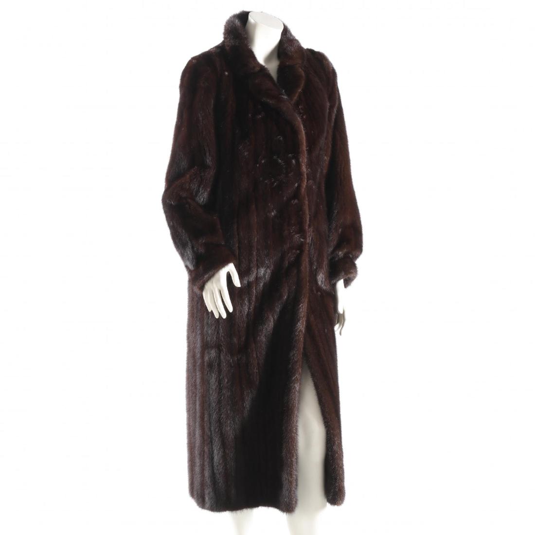 Full Length Dark Brown Mink Coat (1 of 6)