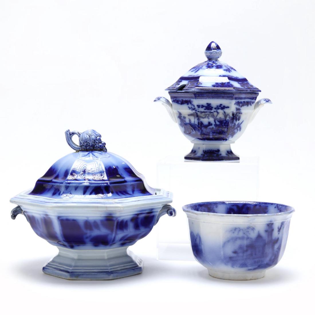 Three Pieces of Antique Flow Blue (1 of 7)