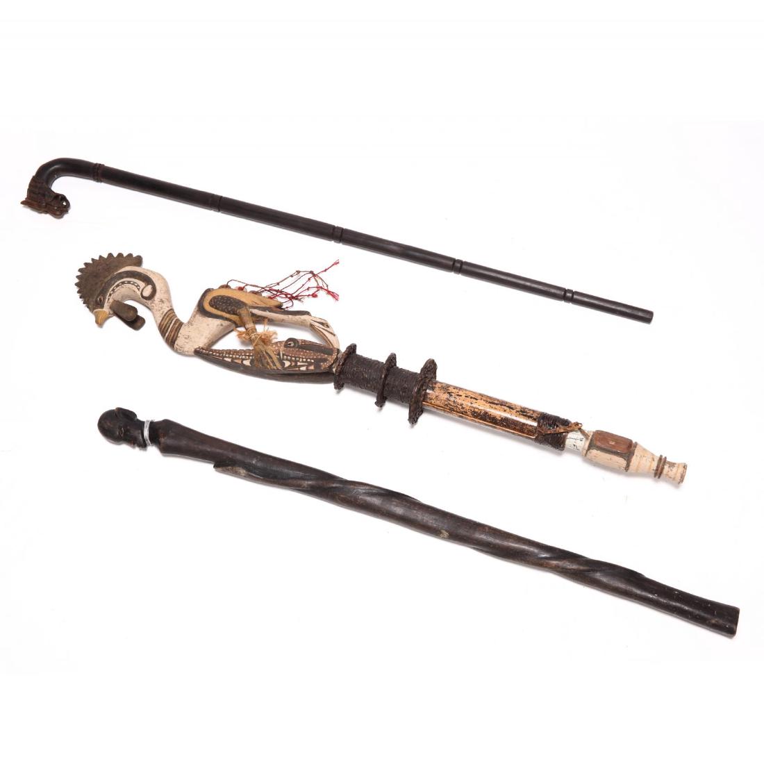 Three Walking Sticks of Ethnic Origin (1 of 4)