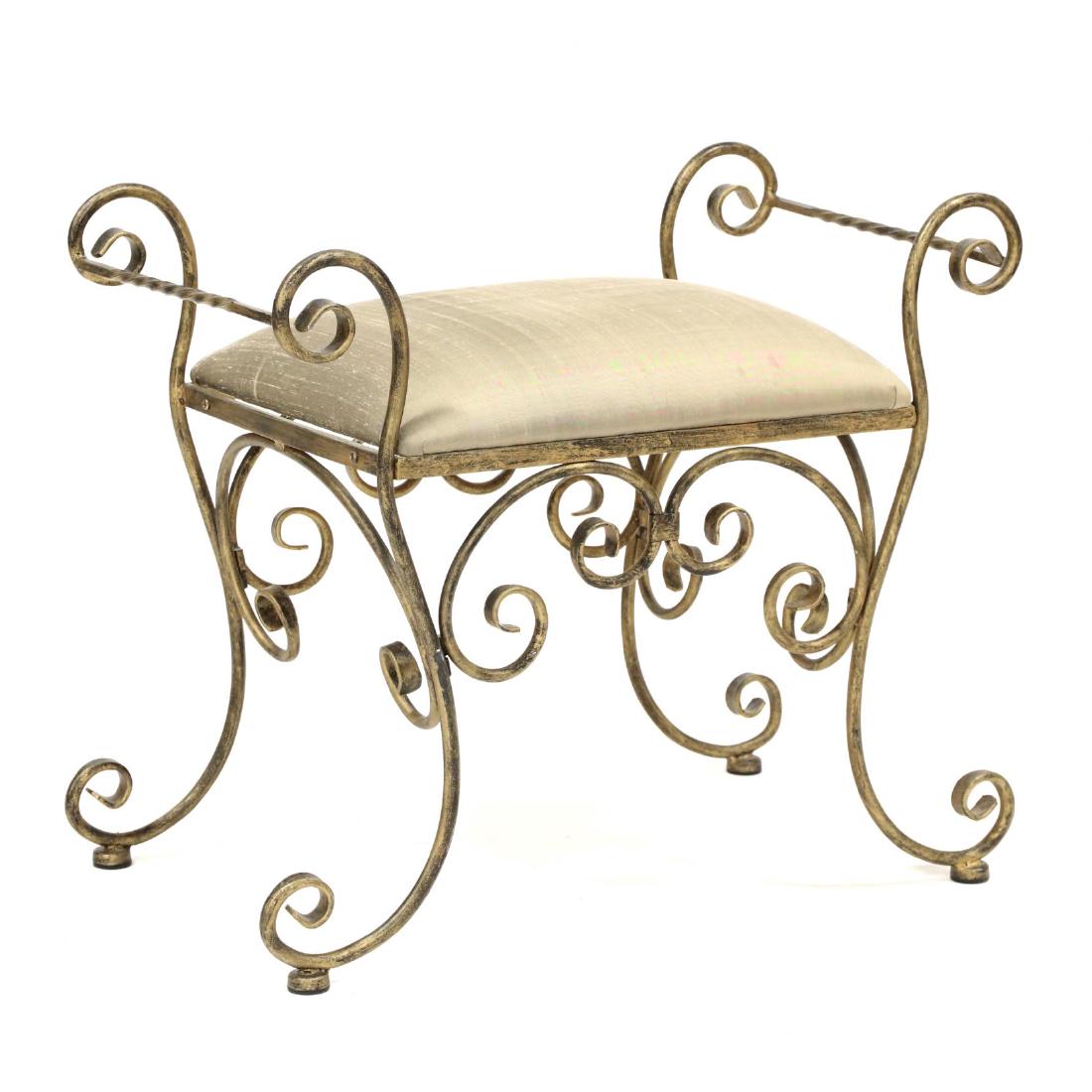 Contemporary Spanish Style Vanity Stool (1 of 3)