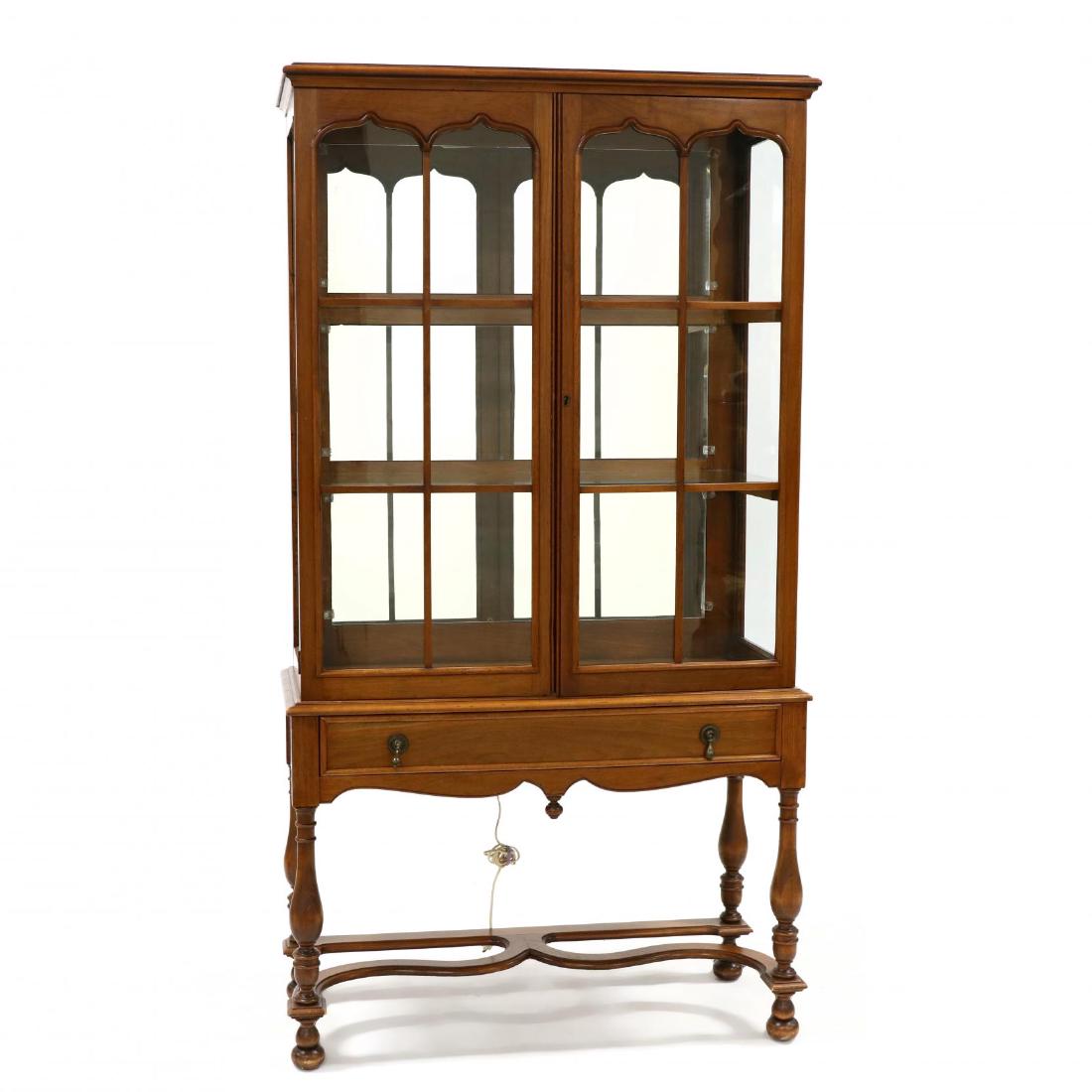 William and Mary Style Lighted Cabinet (1 of 3)