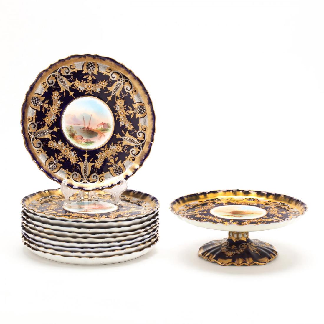 A Bishop & Stonier Porcelain Dessert Set (1 of 8)
