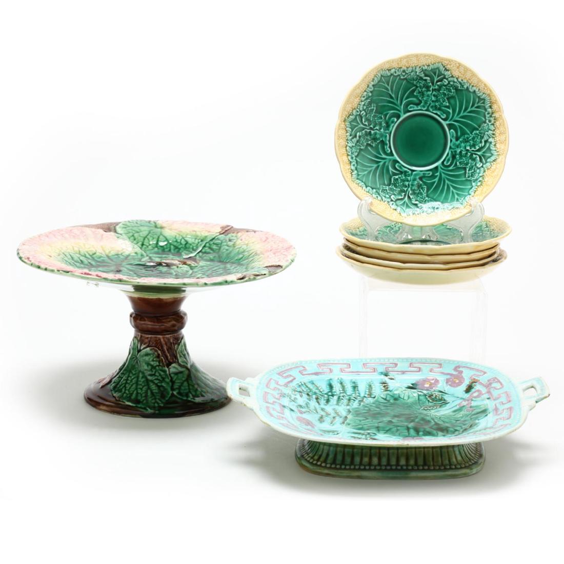Group of Assembled Majolica incl. Wedgwood (1 of 8)