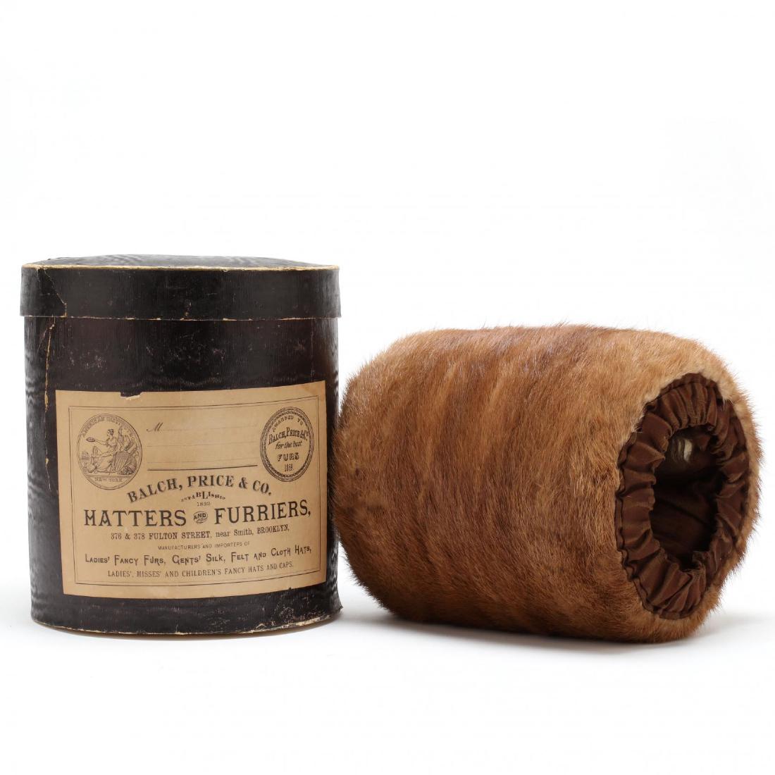 Balch, Price & Co. Mink Muff: early 20th century, silk lined interior, in original box. 7.5 in. Additional high-resolution photos are available at LelandLittle.com