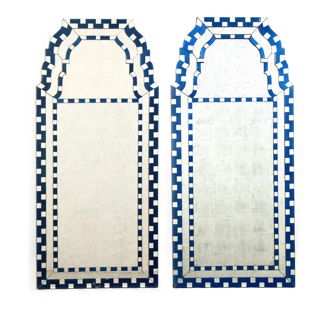 A Pair of Venetian Art Deco Style Wall Mirrors, Modern (1 of 6)