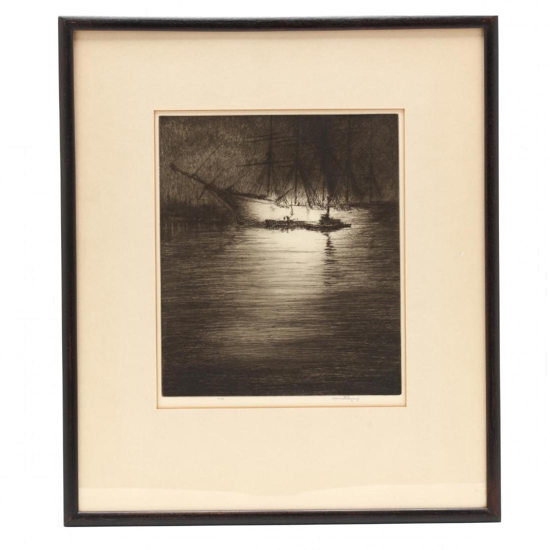 Kerr Eby (American, 1889-1946),  Night Landing (1 of 3)