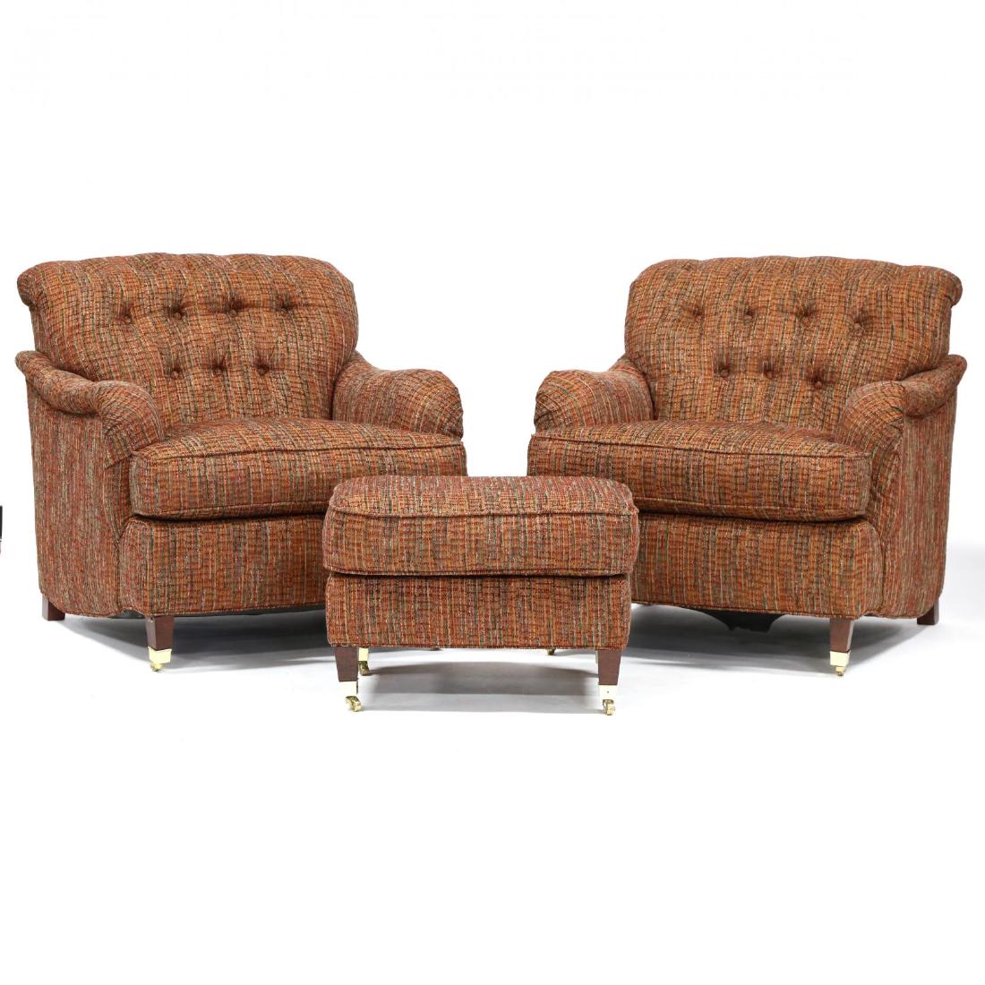 Joe Ruggiero Collection, Club Chairs and Ottoman (1 of 3)