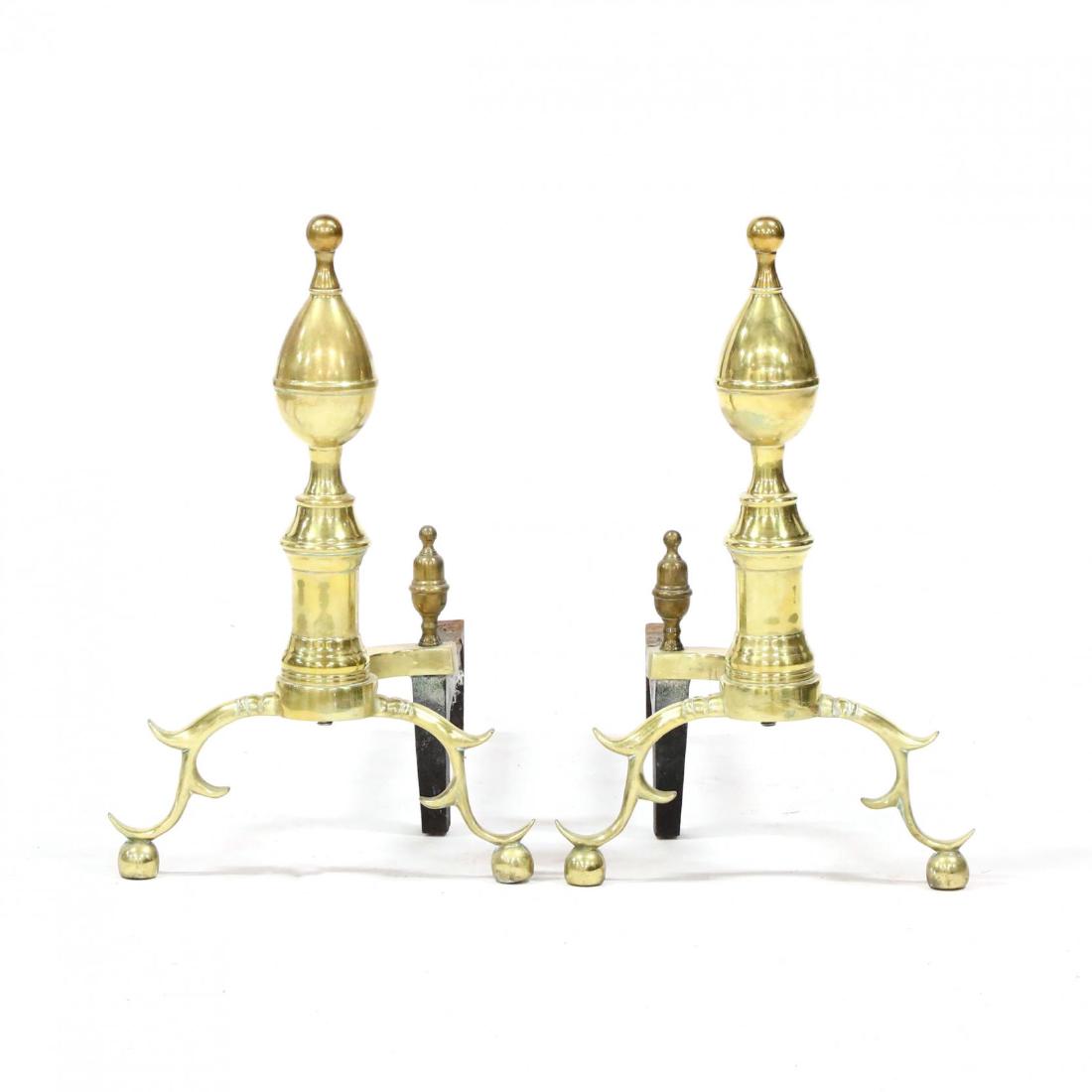 The Harvin Co., Pair of Colonial Revival Andirons (1 of 4)