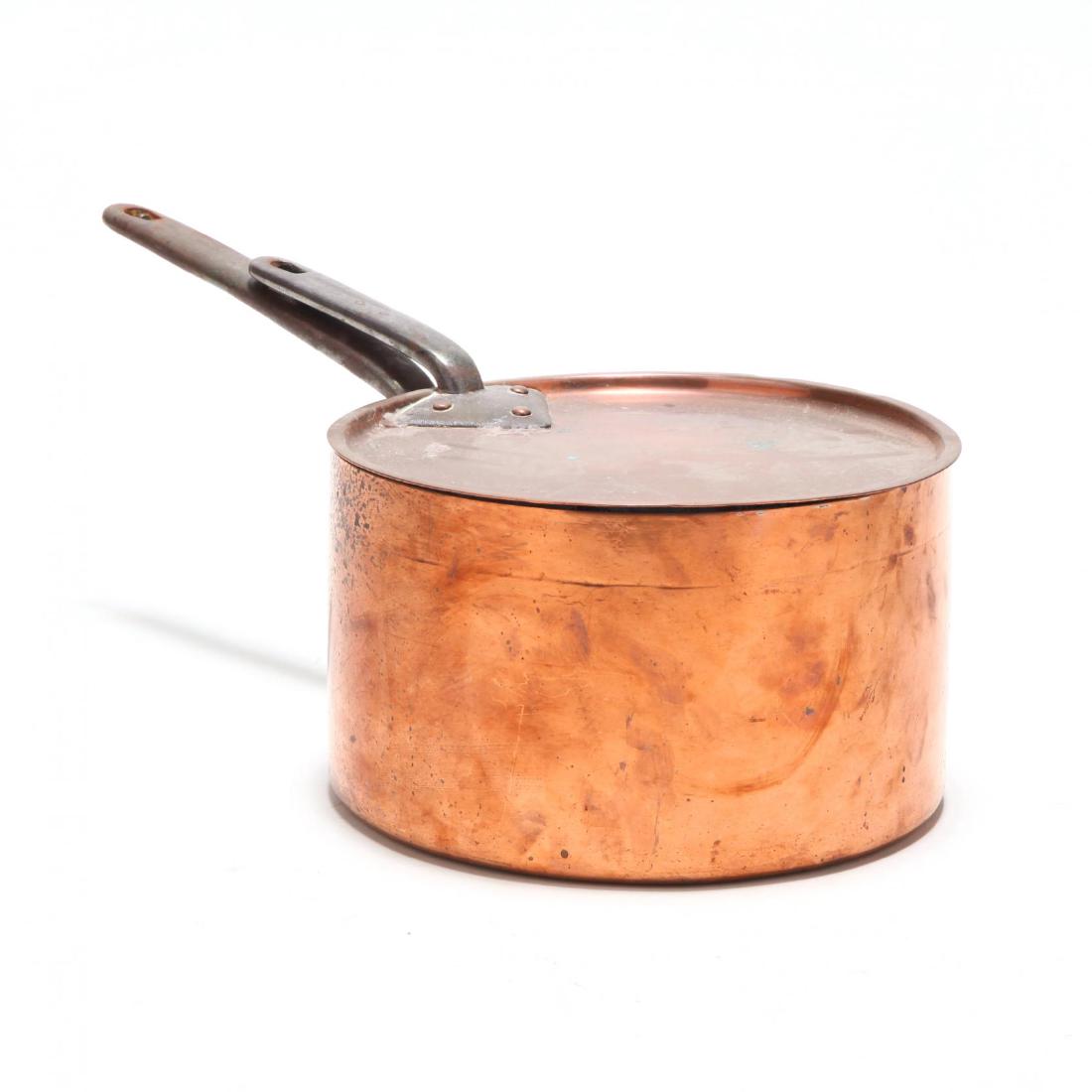 Antique Lidded Copper Pot (1 of 5)