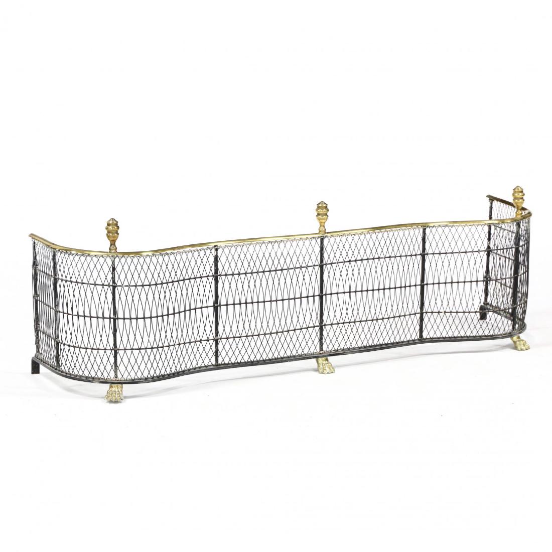 Vintage Serpentine Wire Work Fire Fender (1 of 3)