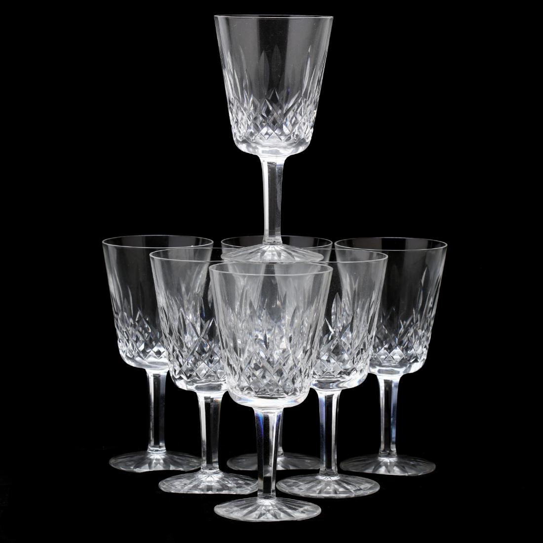 Waterford, Group of Seven Water Goblets in "Lismore" (1 of 3)
