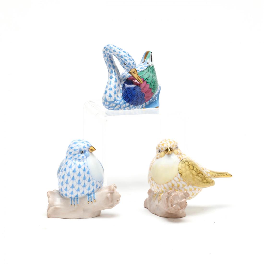 Three Herend Porcelain Birds (1 of 7)