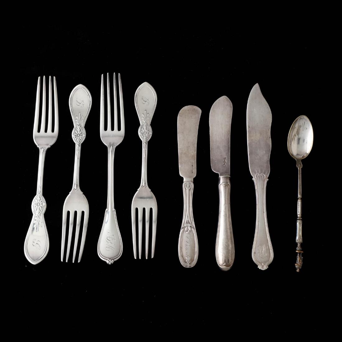 A Group of 19th Century Silver Flatware (1 of 4)