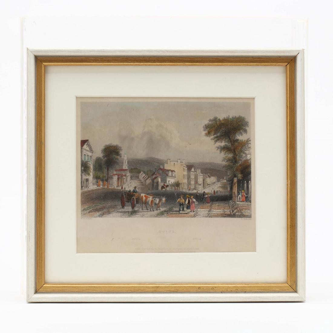 Four Hand-Colored Engravings of New York (1 of 8)