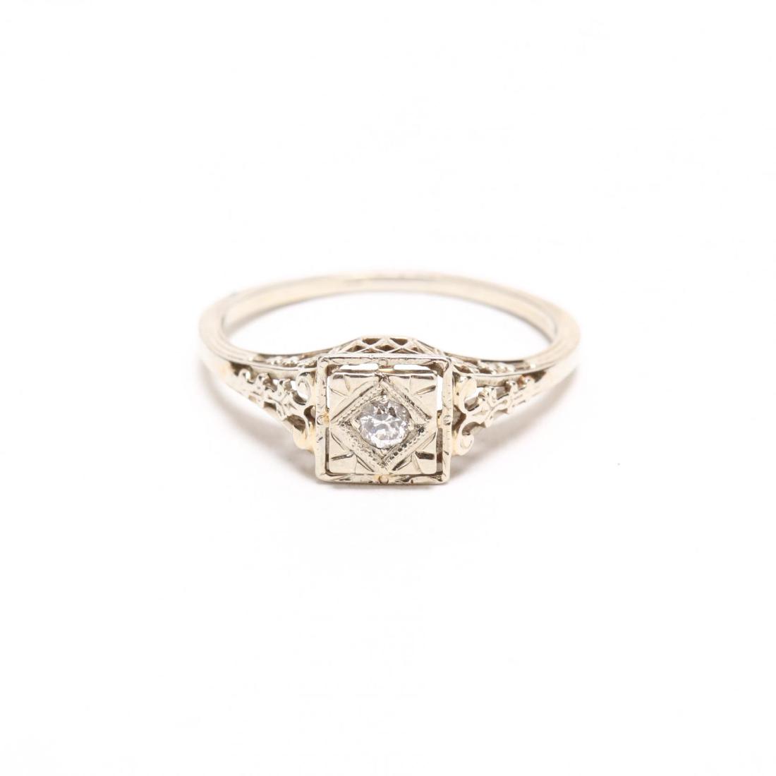 Vintage Platinum and Diamond Ring (1 of 3)