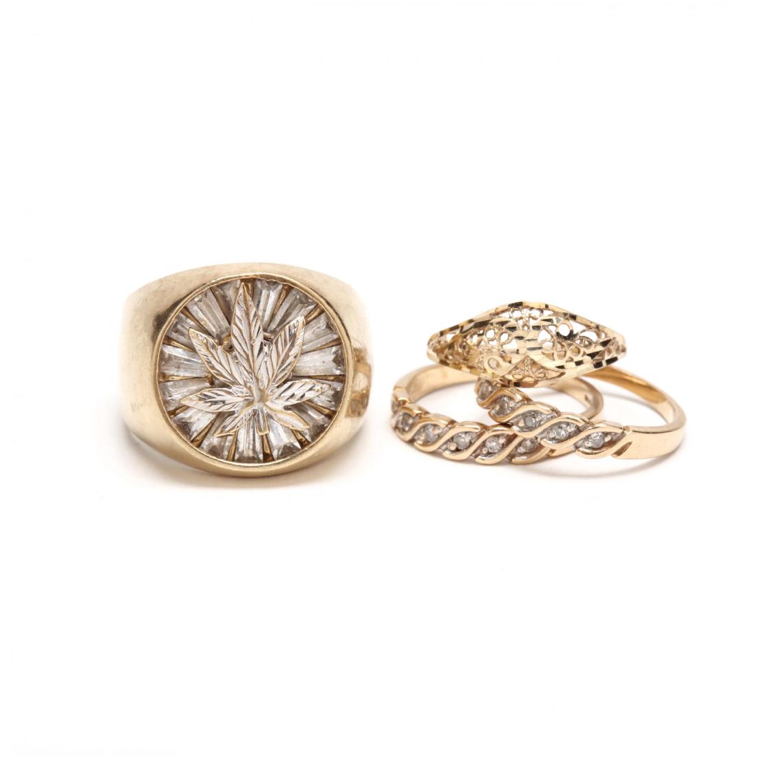 Four 10KT Gold Rings (1 of 4)