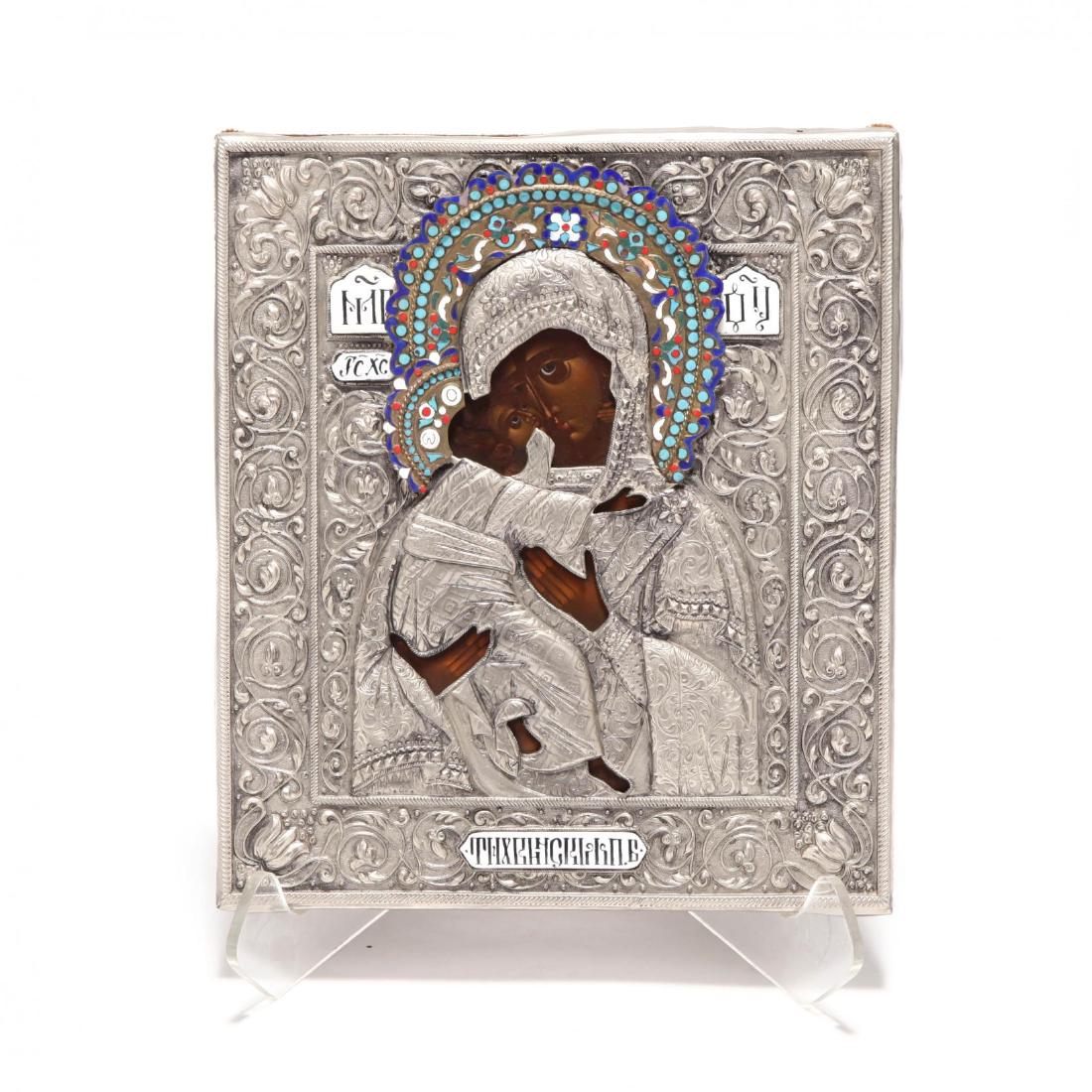 A Contemporary Russian Icon of Our Lady of Vladimir (1 of 3)