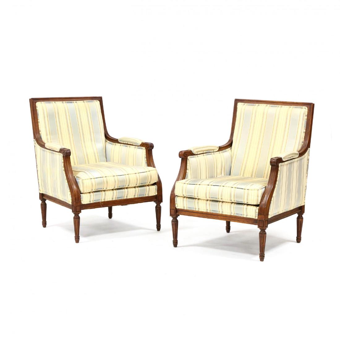 Pair of Louis XVI Style Bergere (1 of 4)