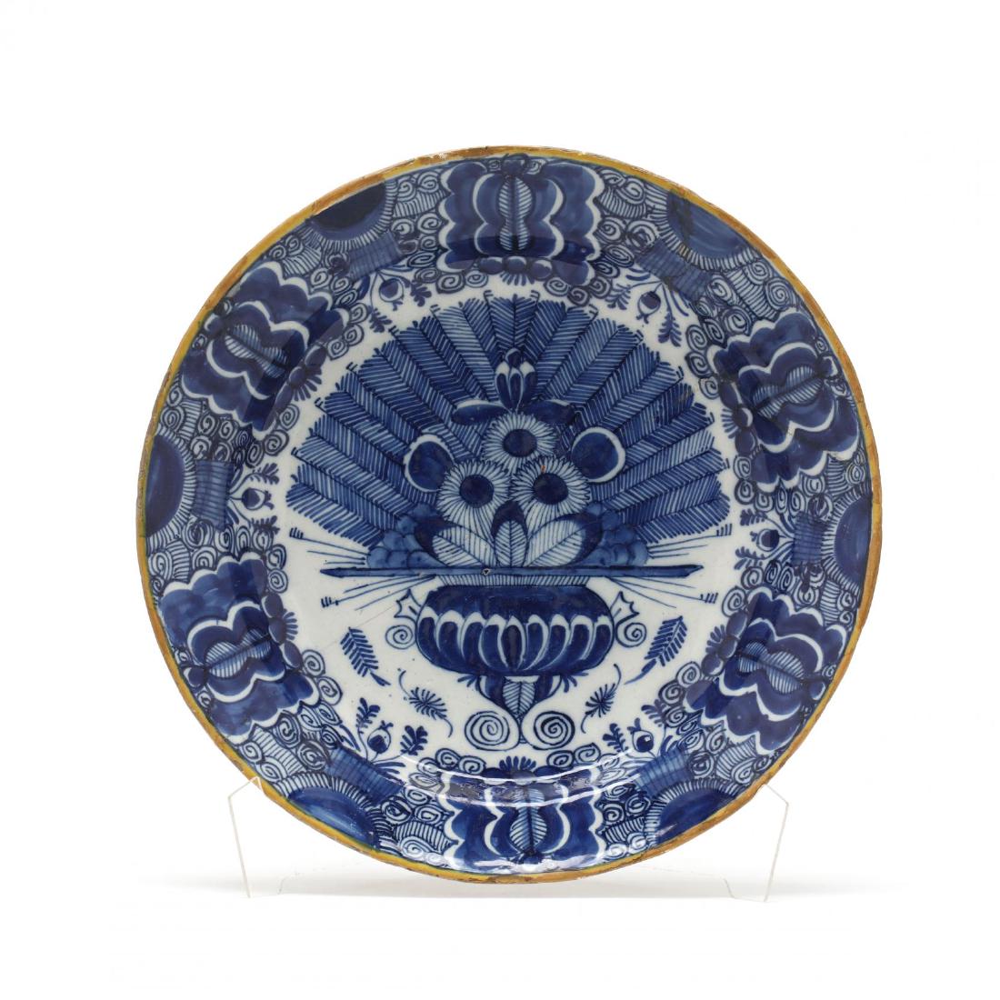 An 18th Century Tin-Glazed Earthenware Charger (1 of 4)