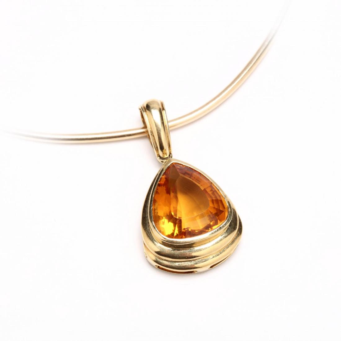 18KT Gold and Citrine Pendant by H. Stern with 14KT (1 of 5)