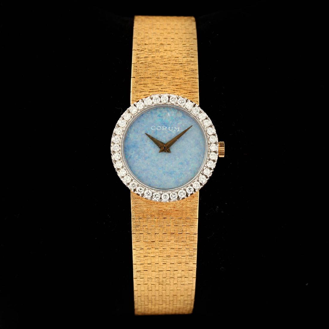 Lady's 18KT Gold and Diamond Watch, Corum (1 of 4)