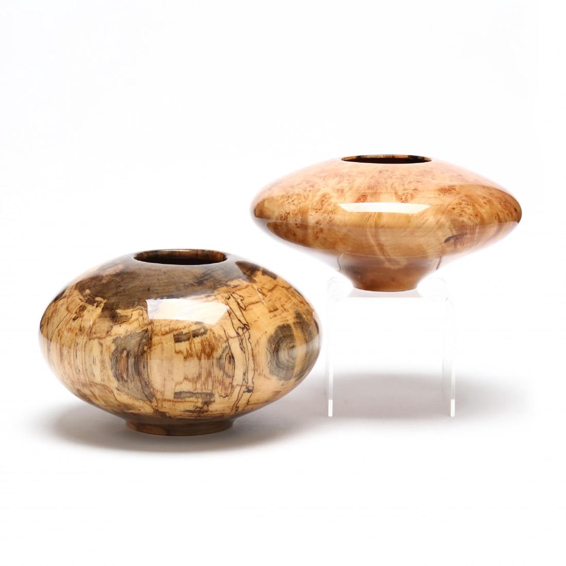 Two Turned Wood Vessels, Philip and Matt Moulthrop (1 of 7)