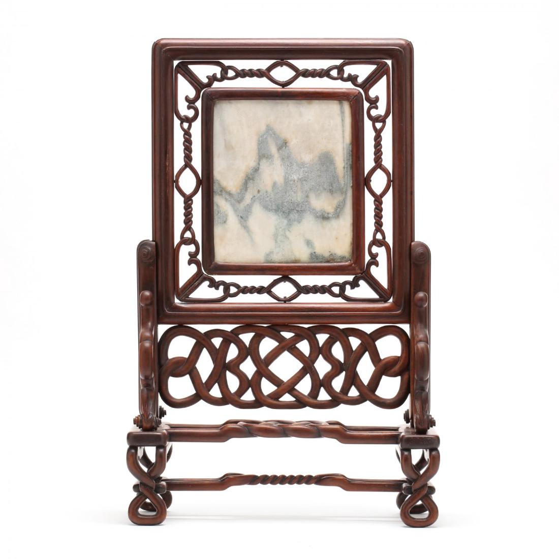 A Chinese Dreamstone Table Screen (1 of 4)