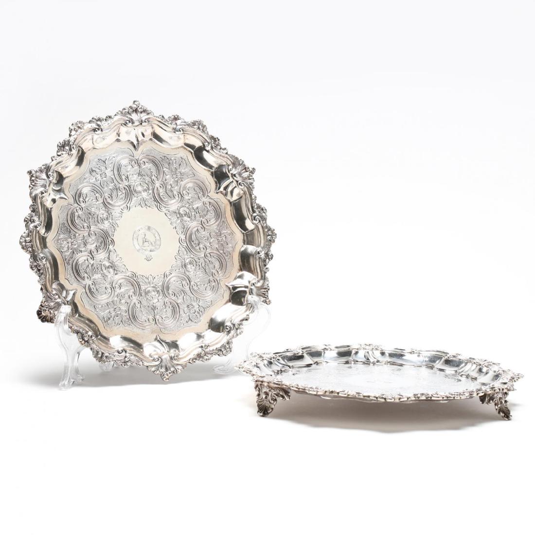 A Pair of William IV Silver Salvers (1 of 5)