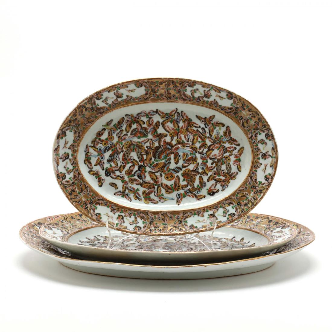 Three "Thousand Butterflies" Serving Platters (1 of 2)