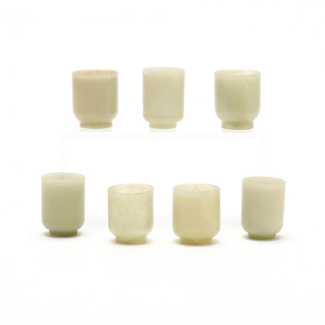 A Set of Seven Small Jade Cups (1 of 3)