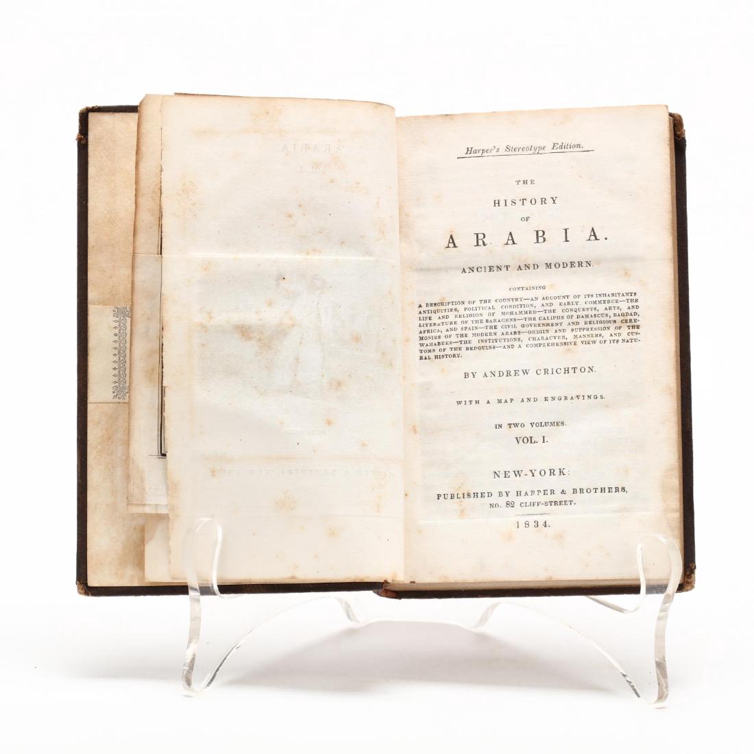 17 Non-Fiction Titles Published by Harper's in the: New York, 16mo, full calf, as follows: British India, 3 vols. (1833); Nubia and Abyssinia (1833); Inquiries Concerning the Intellectual Powers (1834); History of Arabia, 2 vols. (1834); Turner's Histo