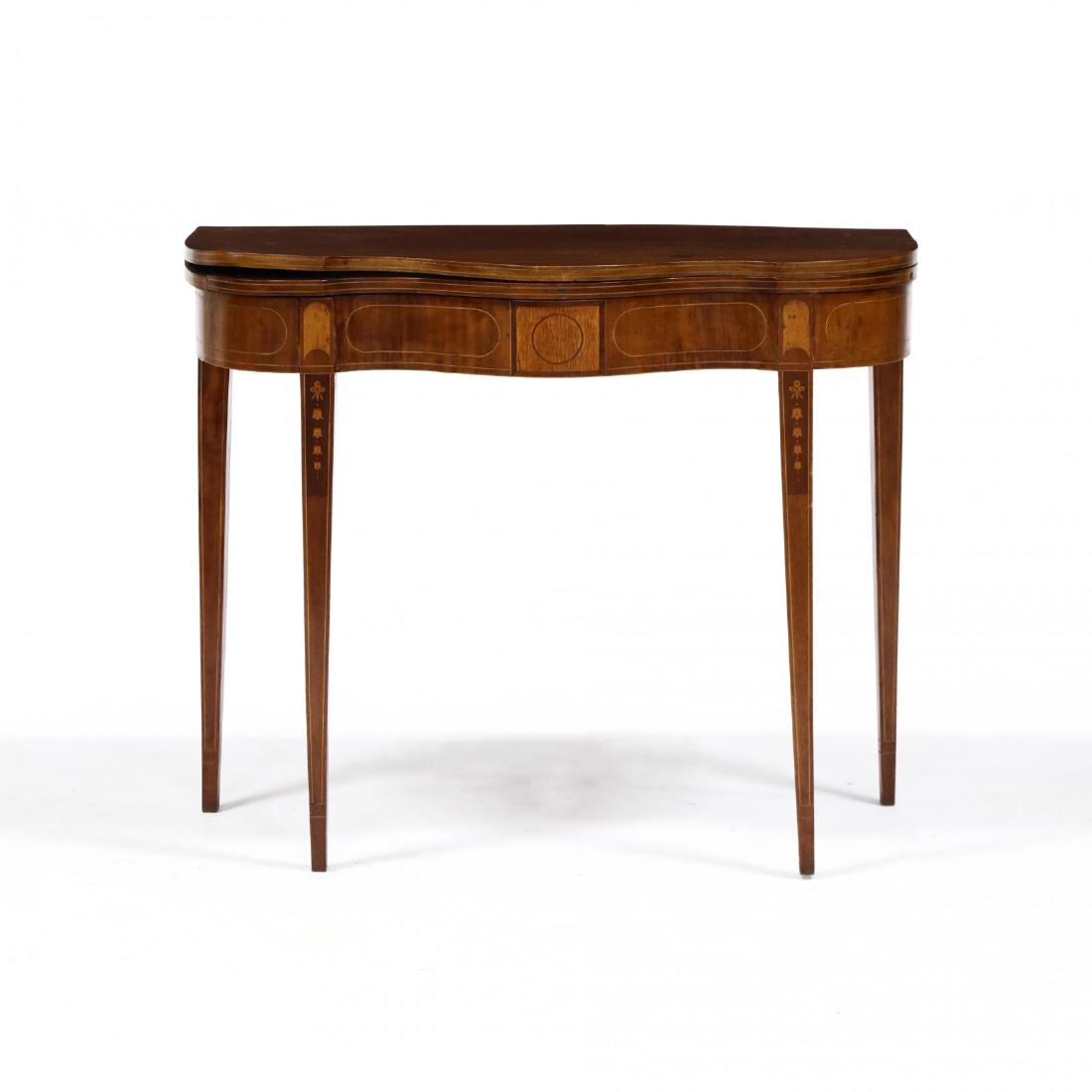 Late Federal Inlaid Mahogany Game Table (1 of 3)