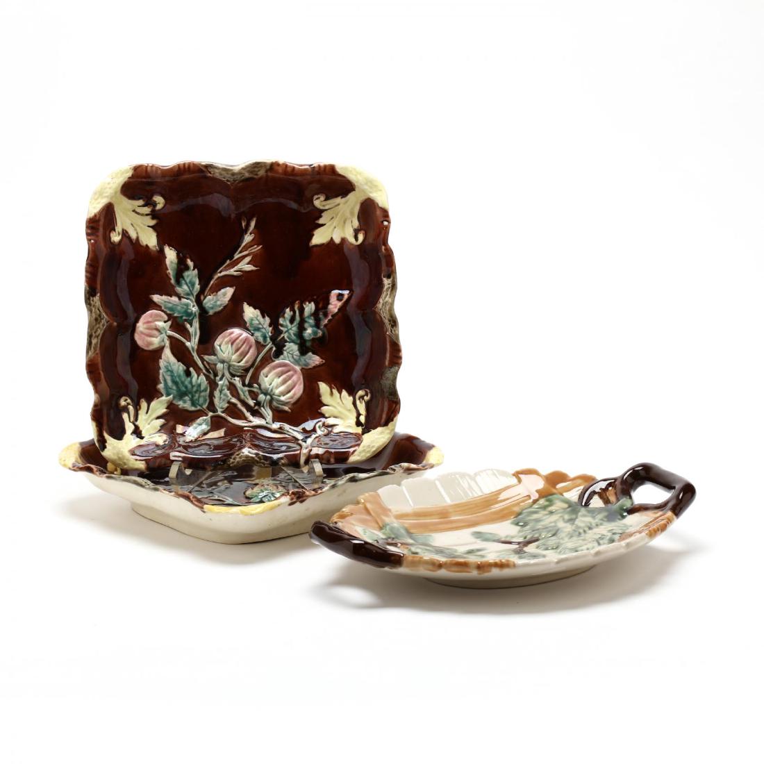 Assembled Set of Vintage Majolica Serving Platters (1 of 4)