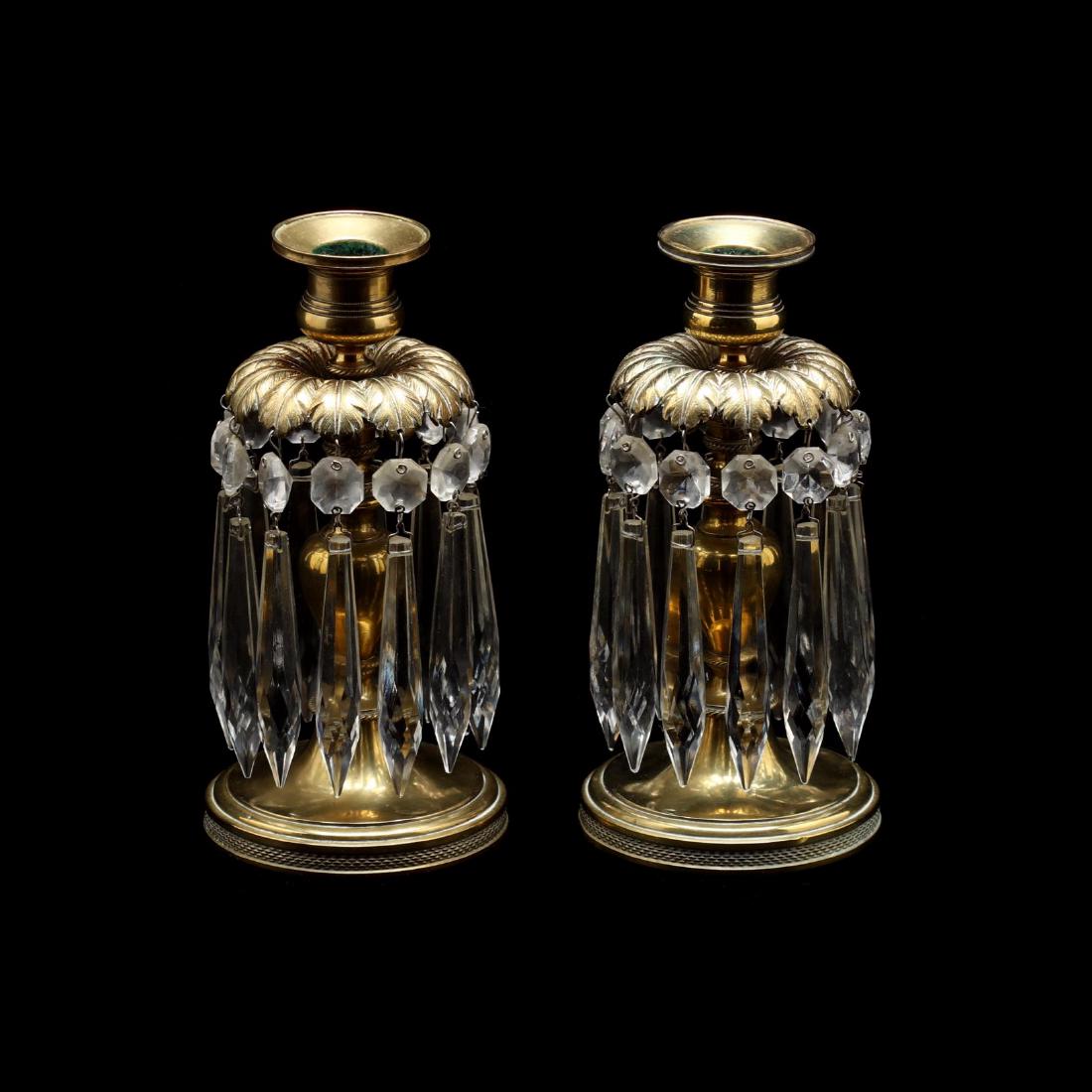 Pair of Neoclassical Drop Prism Candlesticks (1 of 4)