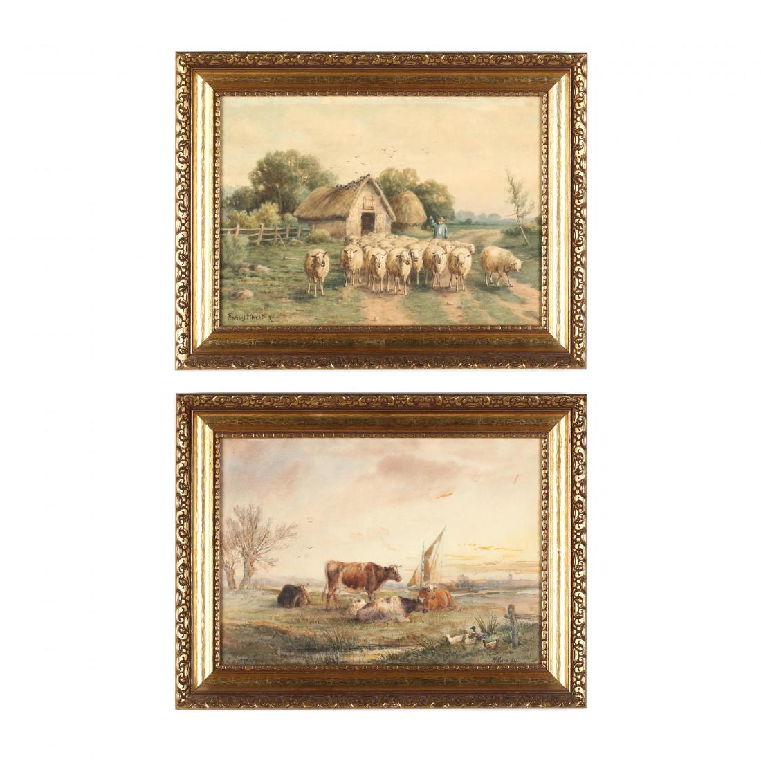Two Antique Watercolors of Farm Animals (1 of 5)
