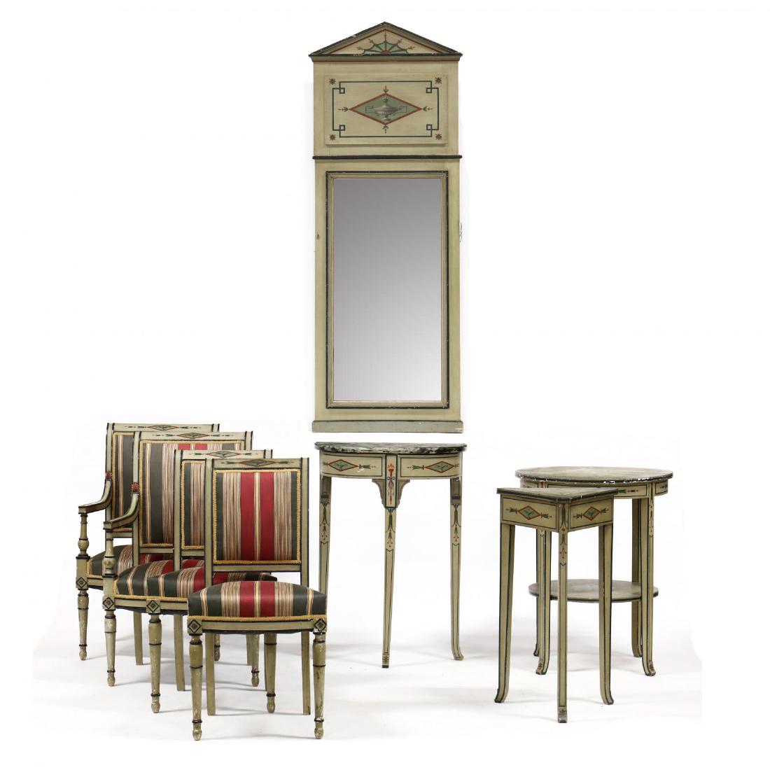 Eight Piece Italianate Painted Parlor Suite (1 of 7)