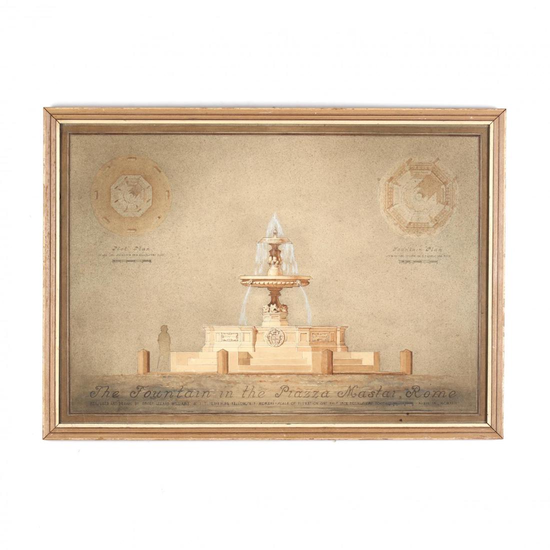 Early 20th-Century Architectural Study of the Piazza (1 of 3)