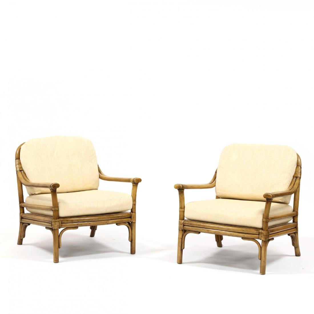 Baker, Pair of Rattan Armchairs (1 of 3)