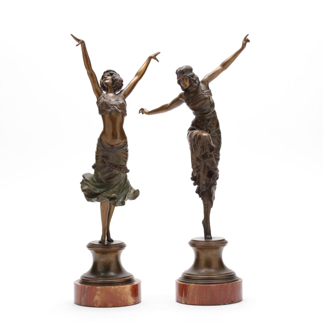 Paul Philippe (French, 1870-1930), Two Art Deco Dancers (1 of 6)