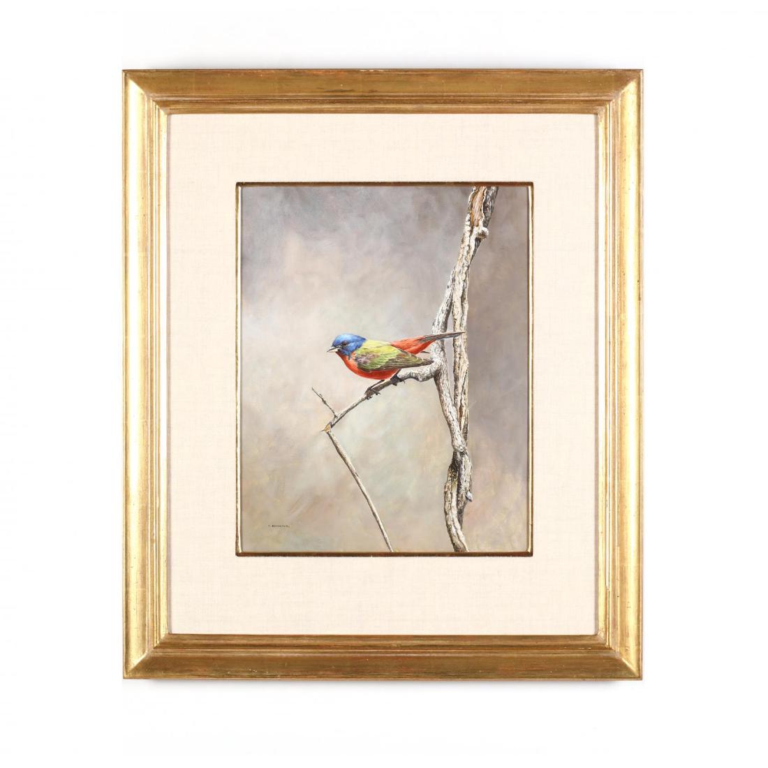 Anthony Henneberg (American, 20th c.), Painted Bunting (1 of 3)