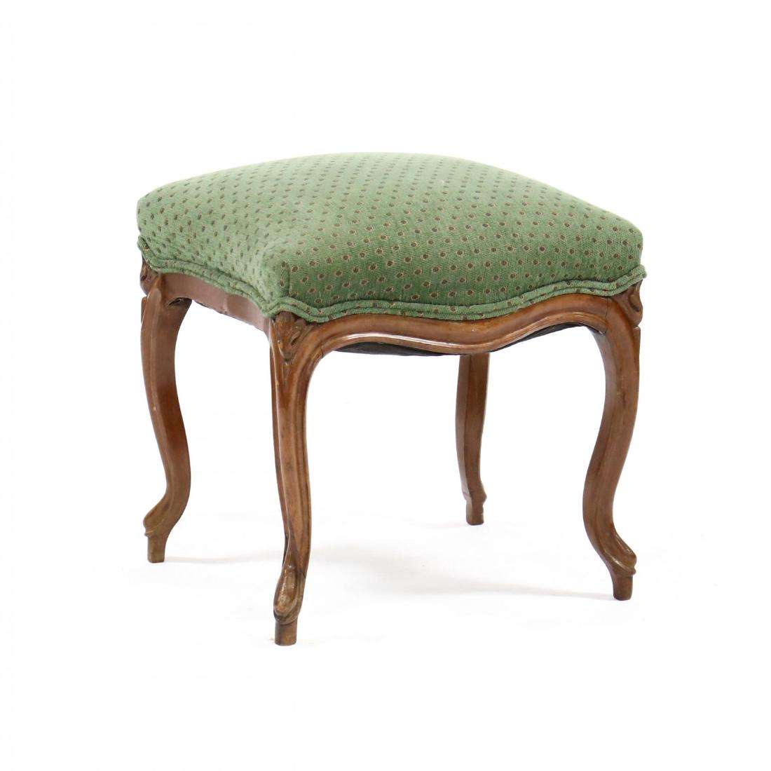 Vintage French Carved Ottoman (1 of 3)