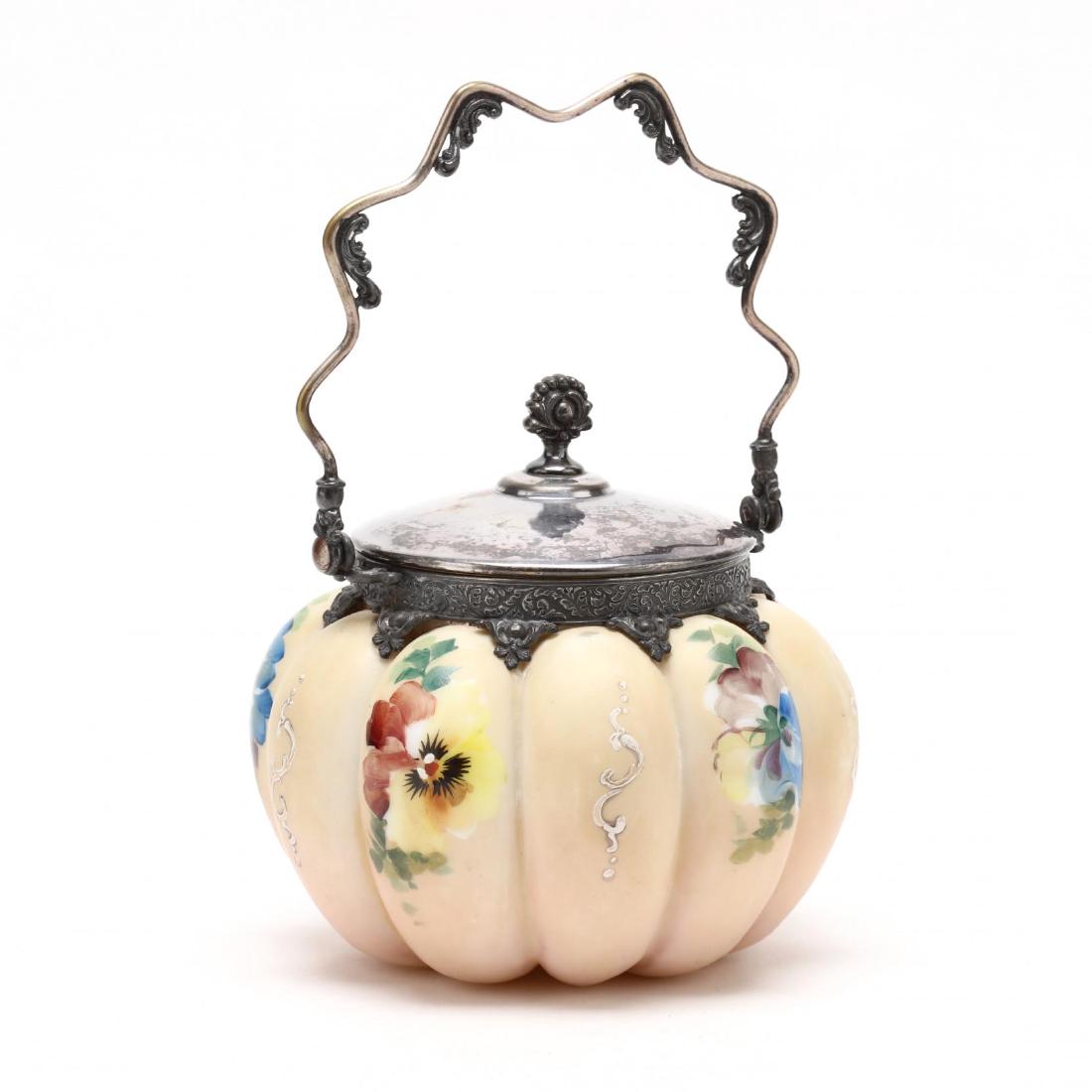 Knickerbocker, Silverplate and Glass Biscuit Jar (1 of 6)