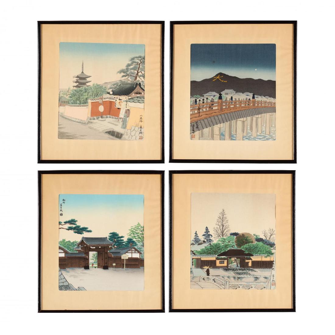 Four Woodblock Prints from  Thirty Views of Kyoto (1 of 10)